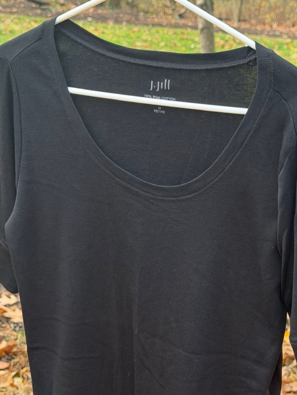 J. Jill Black Cotton T-Shirt - Picture 2 of 6